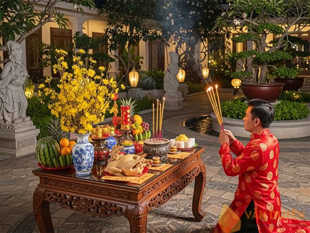 Văn khấn Tất niên ngoài trời (Cúng Thần linh)